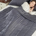 Weighted Blanket Twin Size (48"x72" 15lbs),Ultra Soft and Cozy Cooling Weighted Blanket Twin Size for Adult,Heavy Blanket with Machine Washable Soft Blanket, Stripe Grey