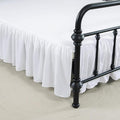 Bed Skirt King Size Ruffled Bed Skirts with Split Corners,16 Inch Drop Dust Ruffle Bed Skirt with Platform, White, King - 16" Drop