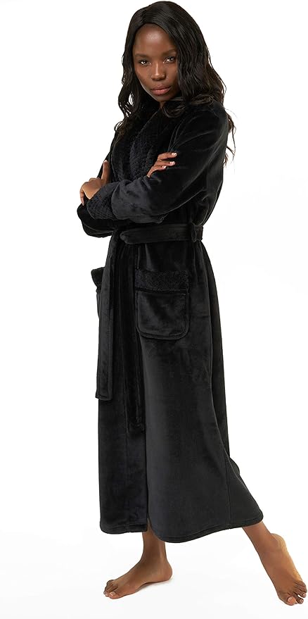 Turquaz Oversize Plush Robes For Women, Soft Warm Fleece Bathrobe for Women
