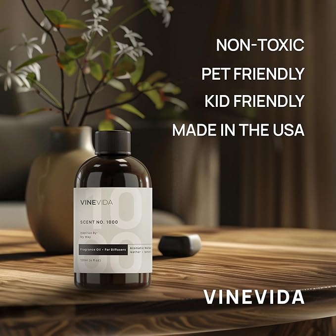 VINEVIDA [16 Fl Oz] Cuban Tobacco Fragrance Oil for Cold Air Diffusers, Essential Oils for Diffuser Oil Refill & Air Freshener Room Spray