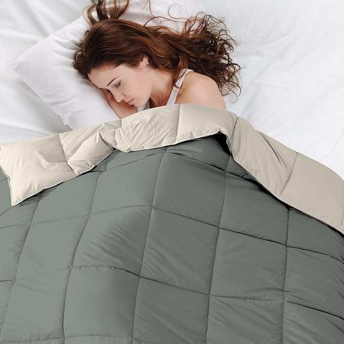 Modern Threads Down Alternative Reversible Comforter Sage Green/Cream California King
