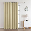 Joydeco Beige Custom Solid Single Blackout Curtain for Bedroom and Living Room, Grommet Thermal Insulated Room Darkening Curtain 1 Panel (Custom Size,Beige)