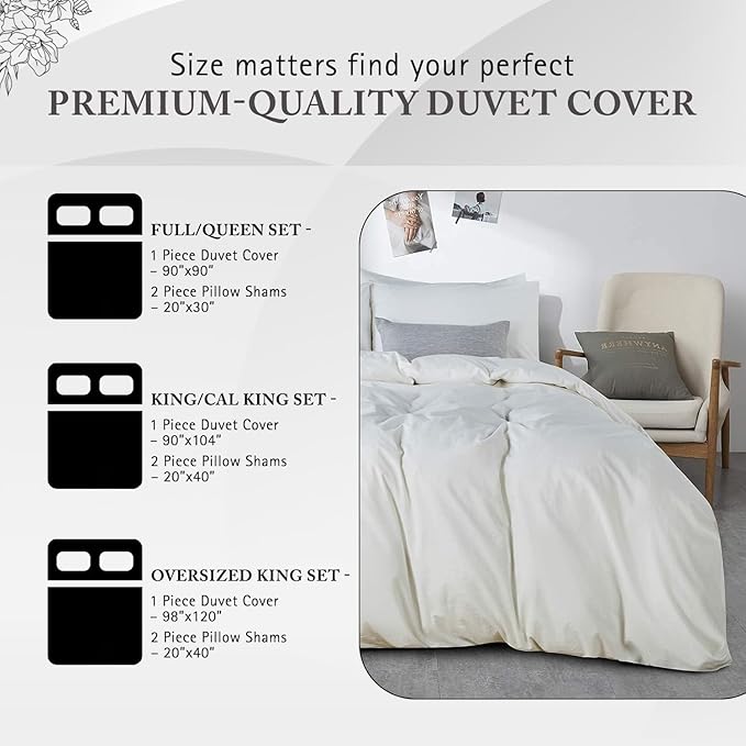 Oversized King Duvet Cover 1000 Thread Count 100% Egyptian Cotton Luxury Hotel Quality Quilt Cover & Pillow Sham - 5 Pc Duvet Cover Set with Zipper Closure, 6 Corner Ties - Light Grey