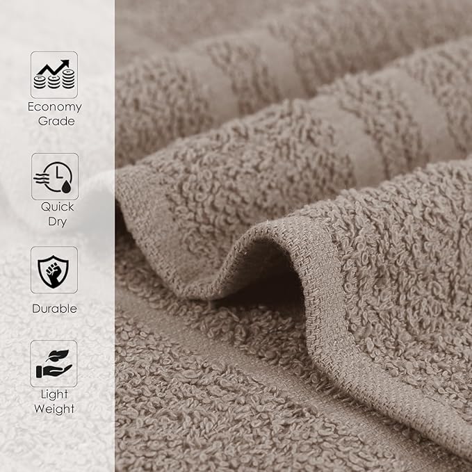 24 Pack Sand Hand Towel 100% Cotton Spa Towel – 16x26 inches Highly Absorbable Facial Towels Gym, Hair Towel and Face Towel Bulk Small Towels (Not Bleach Proof)