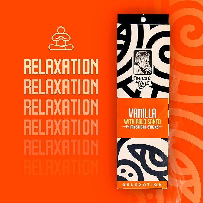 Vanilla with Palo Santo Incense Sticks (14 Mystical Sticks) Relaxation –Comforting, Purifying & Handcrafted Natural Aroma