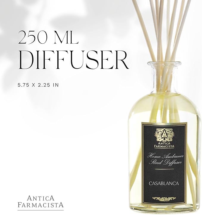 Antica Farmacista Home Ambiance Diffuser - Long-Lasting Reed Scent Diffuser - Luxury Room Freshener Gift - Casablanca, 8.45 fl oz
