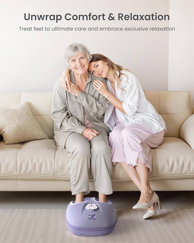 RENPHO Foot Massager Machine with Heat [2026 Upgraded], Shiatsu Foot Massager for Plantar Fasciitis, Christmas Gifts for Women, Cordless Control, Best Gifts for Women/Mom/Wife, PU