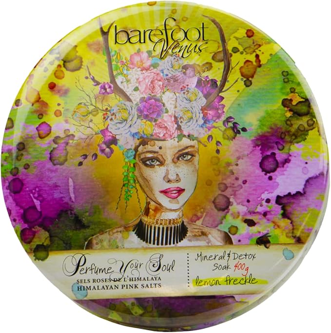 Barefoot Venus Himalayan Pink Salts Mineral & Detox Bath Soak (Lemon Freckle, 400 Grams)