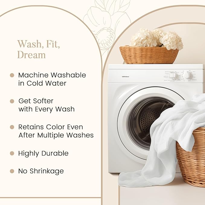 100% Egyptian Cotton Twin Sheets Set, 800TC Sateen Weave 3 PC Twin Bed Sheets, Fully Elasticated Sheet & Pillowcase Sets, Soft & Comfy No lint Machine Washable Fade Resistant- White