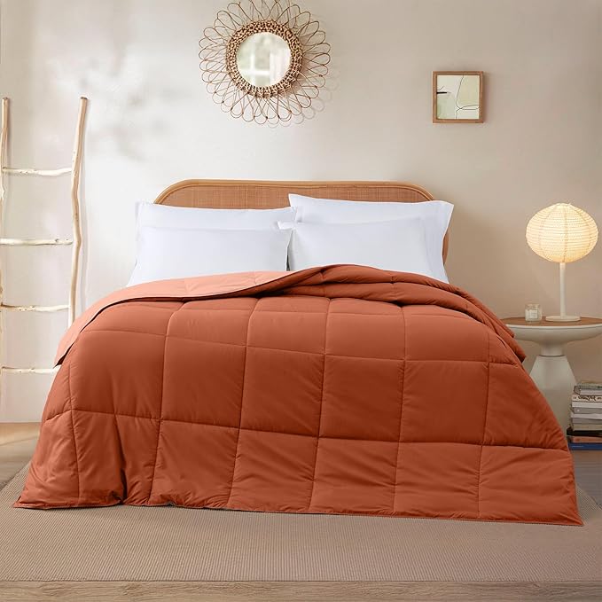 Modern Threads Down Alternative Reversible Comforter Rust/Clay Twin