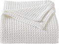 100% Cotton Waffle Weave Bed Blanket | Soft, Breathable, and Lightweight Blanket for All-Season | Perfect for Layering | Brielle Collection (King, White)