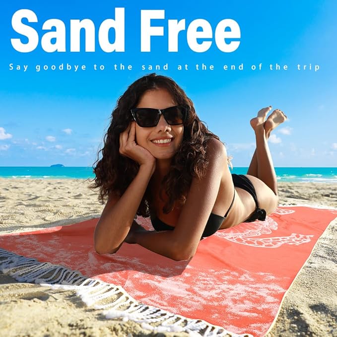 Thin Turkish Beach Towel Lightweight Quick Dry Absorbent Cotton Bathroom Bath Pool Swim Towels Extra Large Oversized Sand Free Beach Accessories Essentials Cloud Gifts for Adult