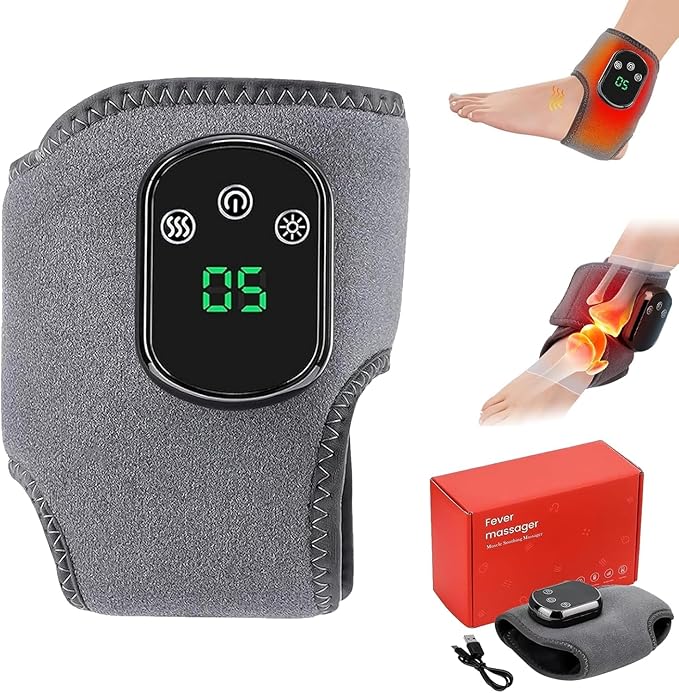 Foot Massager, Foot Triple Method Massager for Neuropathy Pain Relief - Electric Foot Massager with Heat, Compression for Plantar Fasciitis, Muscle Recovery (A-1PCS)