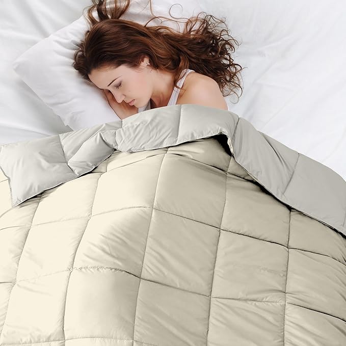 Modern Threads Down Alternative Reversible Comforter Ivory/Taupe Queen