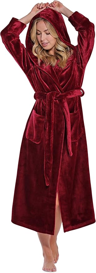 Turquaz Oversize Plush Robes For Women, Soft Warm Fleece Bathrobe for Women