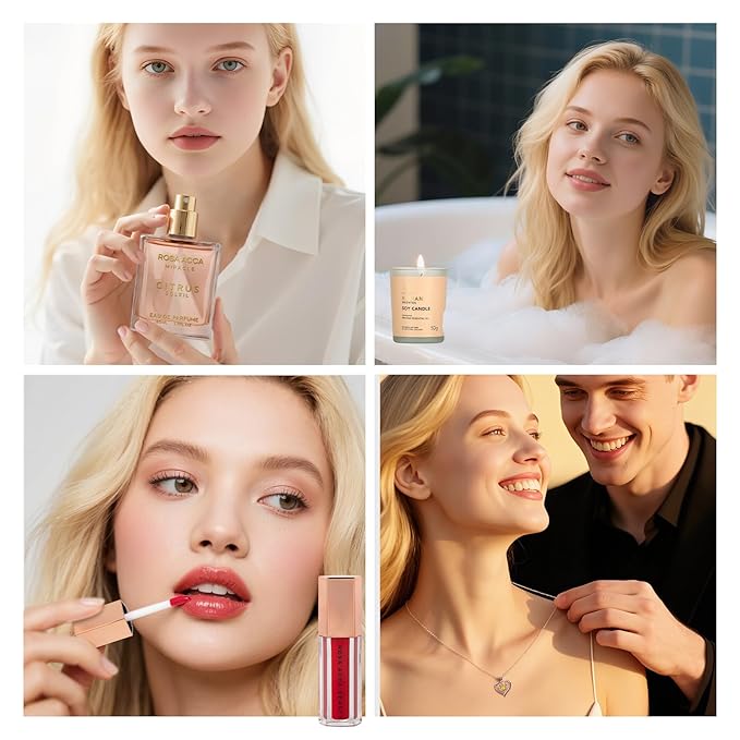 Christmas Gifts for Women, Orange 33 Pcs Facial Kit, Skin Care Gift Set, Self-Care Kit, Spa & Bath & Body Basket Gift, Beauty Bag Set, Collagen Gel Mask, Pampering Kit, Birthday Gift, Mother Day