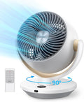 Dreo Fan for Bedroom, Desk Air Circulator Fan with Remote, 11 Inch Table Fans for Whole Room, 60ft Powerful Airflow, 120° Vertical Manual +90° Oscillating, 4 Speeds, 8H Timer, Quiet Fan, Home