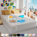 OhGeni 100% Waterproof Mattress Protector, Full Size Mattress Pad, Fits 6"-20" Mattresses with Deep Pocket, Cooling, Breathable Fitted Sheets, Soft Bed Cover, Noiseless, Machine Washable