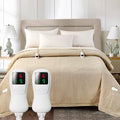 Heated Blanket Electric Blanket Queen Size, Faux Fur Heat Blanket, Super Soft Cozy Heating Blanket with 9 Heating Levels & 1-9 Hours Auto Off, Fast Heating & Overheat Protection, 84" x 90", Beige
