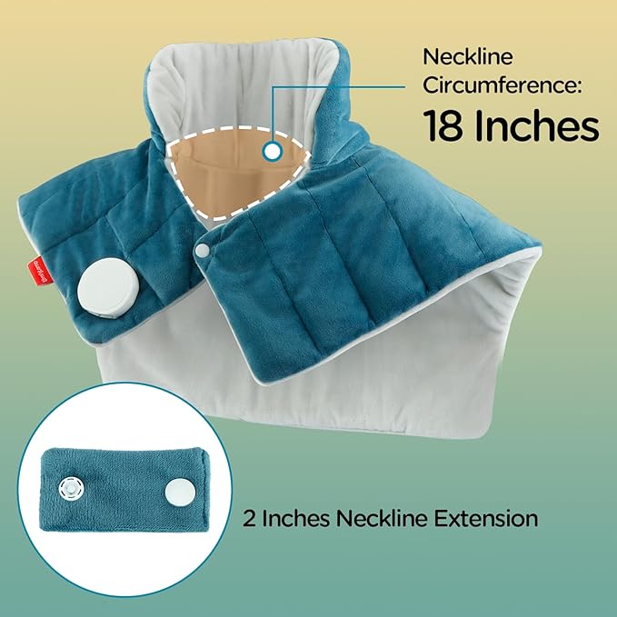 Comfytemp Heating Pad for Neck and Shoulders and Back, 2.6lb Weighted Electric Heat Pad for Pain Relief, Christmas Gifts for Women Men Mom Dad, Large FSA Eligible Heated Wrap, 9 Heat Settings&11 Timer