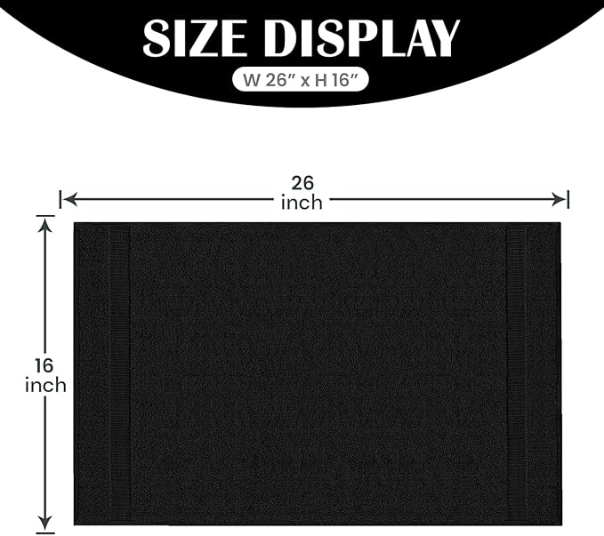 Reed&Pick 24 Pack Black Hand Towels 100% Cotton Spa Towels 16x26 inches Highly Absorbable Facial, Gym, Hair and Face Towels in Bulk