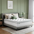 Novilla California King Mattress Topper, Extra Thick Pillow Top Mattress Pad with Down Alternative, Breathable Mattress Cover with for 8-21", Machine Washable Fitted Mattress Protector – Green-White