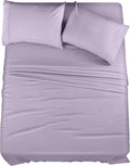 Utopia Bedding Full Sheet Set – 4 Piece Bed Sheets for Full Size Bed, Soft and Breathable Microfiber, Includes 1 Fitted Sheet, 1 Flat Sheet and 2 Pillowcases (Lavender)