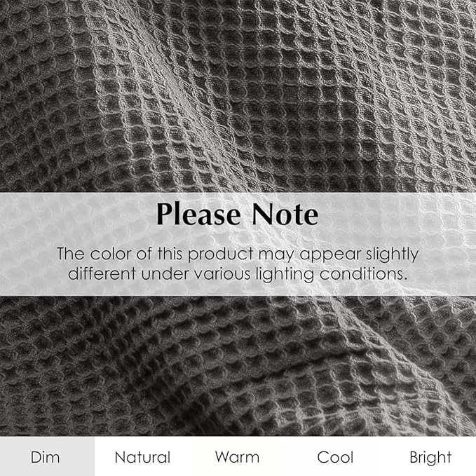 Salt Earth GOTS Certified 100% Organic Cotton Throw Blanket, 55" X 60" Waffle Blankets & Throws for Bed, Throw Blanket for Couch, Modern & Cozy Blanket, All Season,Comfy & Soft Blanket(Charcoal Grey)