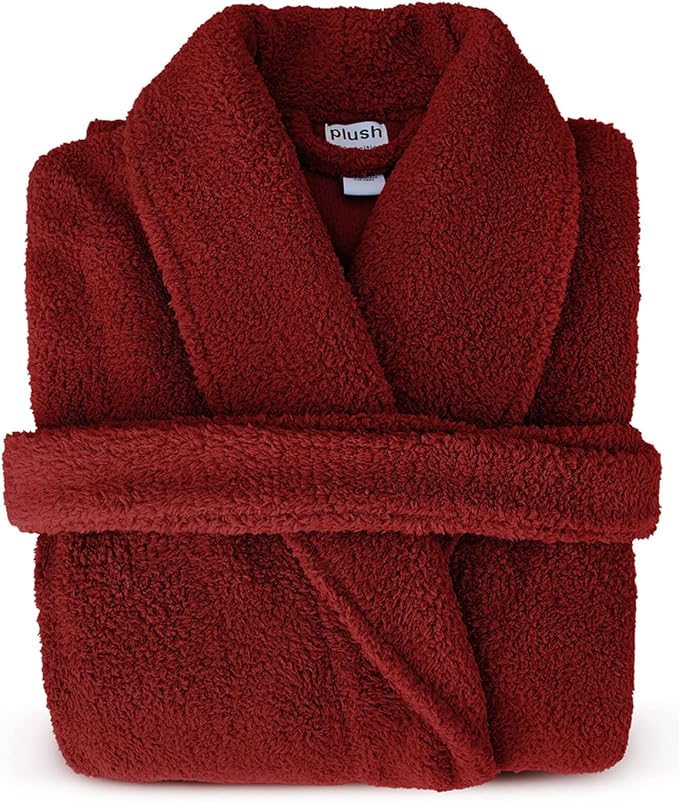 Plush Microfiber Fleece Robe | Super Soft & Warm | Lightweight | Full Length