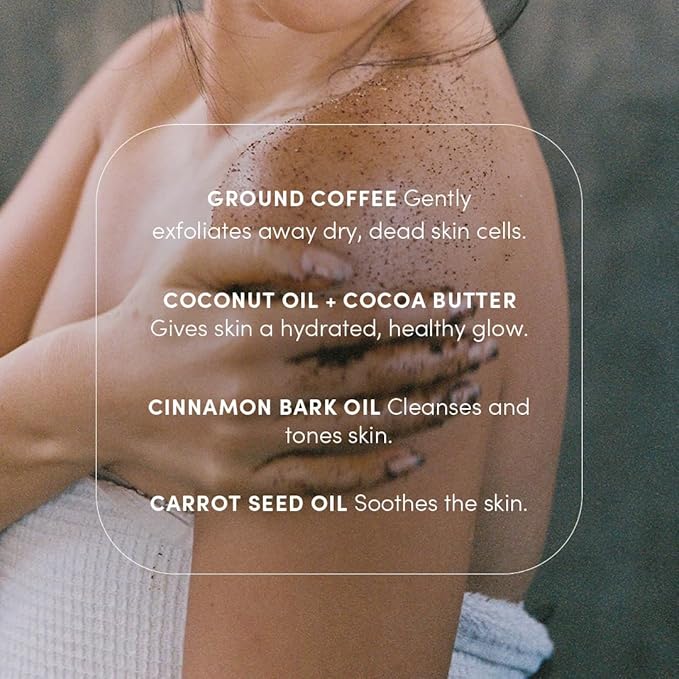 Uncommon Beauty Coffee Scrub - Exfoliating and Hydrating Body Scrub - Dry Scrub with Coconut Oil and Cocoa Butter - All Skin Types, Vegan, Cruelty Free, Synthetic Fragrance Free, 9 OZ