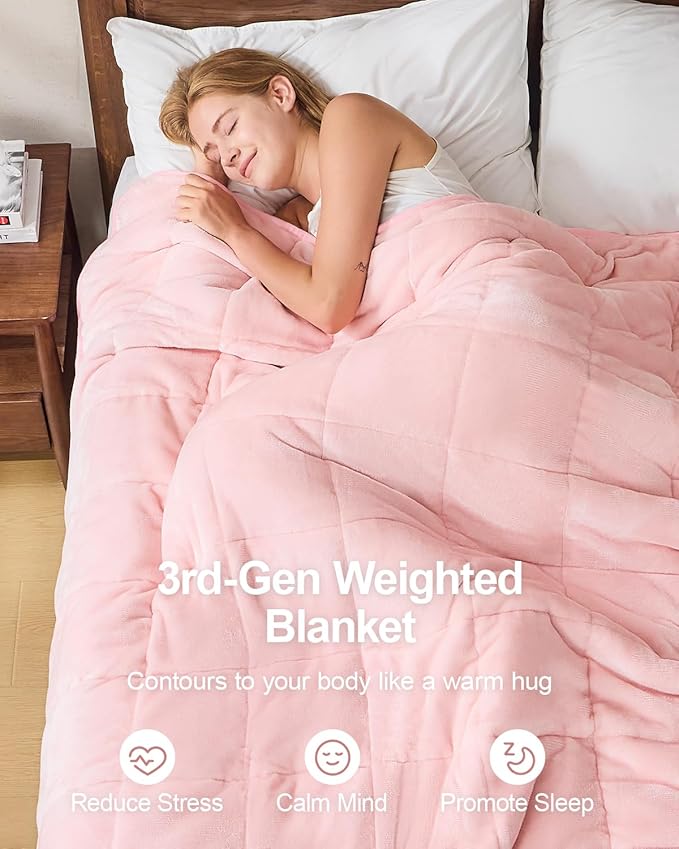 Super Fuzzy Soft Sherpa Fleece Weighted Blanket, 15 lbs Dual Sided Fluffy Heavy Weighted Blankets for Adults - No Bunching with Double Layers of Soft Inner Lining (60"x 80", 15 Pounds)