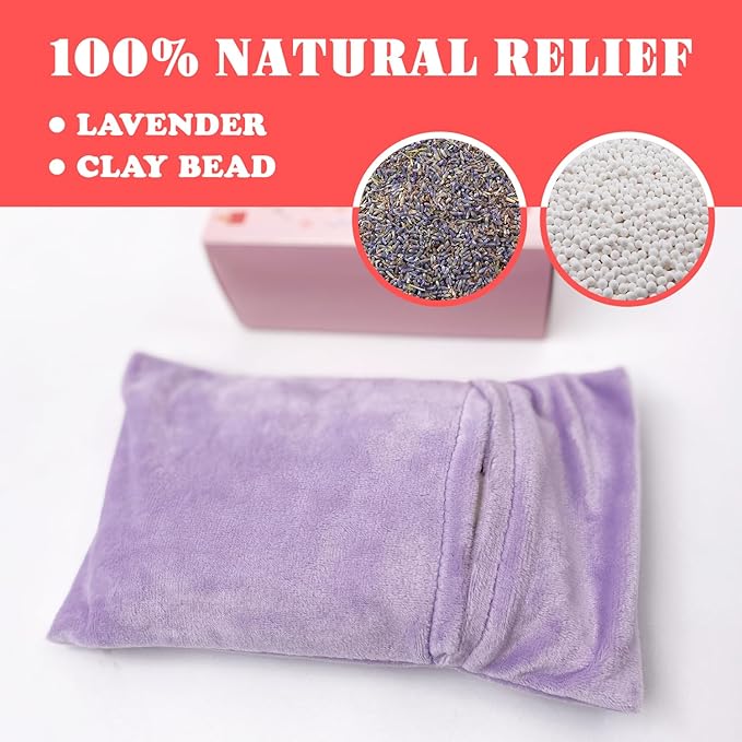 Heating Pad Microwavable, Hot Pad Microwave, Pain Relief Hot Pack, Baby Colic, Upset Stomach Relief, Hot Therapy for muscle pain, neck, shoulders, arthritis, cervical spondylosis, lumbar muscle purple
