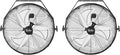 Simple Deluxe 20 Inch High Velocity 3 Speed, Black Wall-Mount Fan for Warehouse, Greenhouse, Workshop, Patio, Factory and Basement