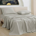 URBANHUT 1000 Thread Count Egyptian Cotton Sheets King Size, Breathable Long Staple, 4 Pc Bed Sheet Sets, Luxury Hotel Sateen Sheets Fits 16" Deep Pocket - Silver Grey