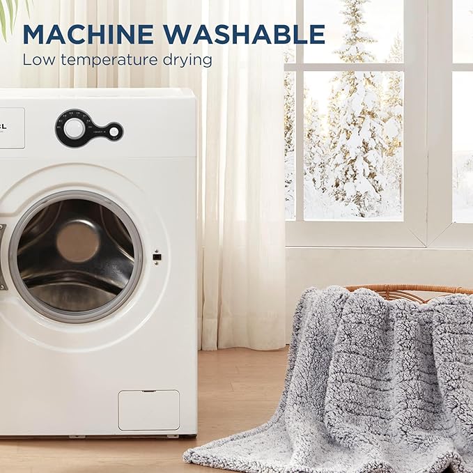 Westinghouse Electric Blanket Full Size, Soft Plush Sherpa Heated Blanket with 10 Heating Levels & 1-12 Hours Auto-Off, Machine Washable, 80x84 inches, Charcoal