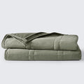 Baloo Weighted Blanket for Adults 20 lb (Moss, 60"x80") | Cool & 100% Cotton | Machine Washable & Dryer Safe | Glass Microbead Fill