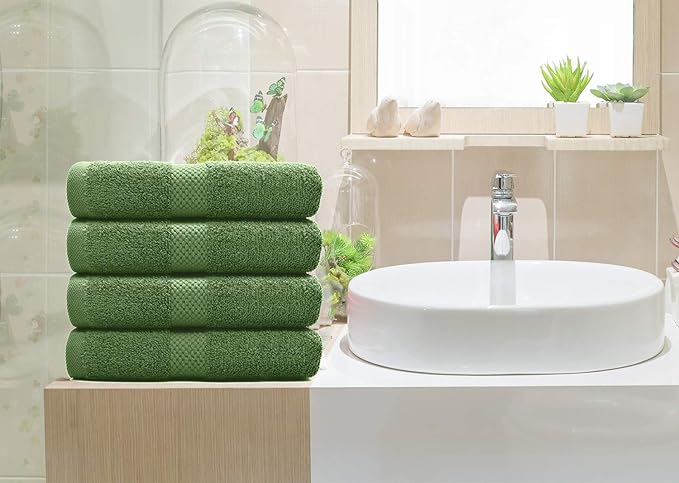 DAN RIVER Luxury Hand Towel – Soft, Absorbent, Quick-Drying, Premium Cotton Towel, Perfect for Everyday Use, 16x28 Inches - 550 GSM Sage Green