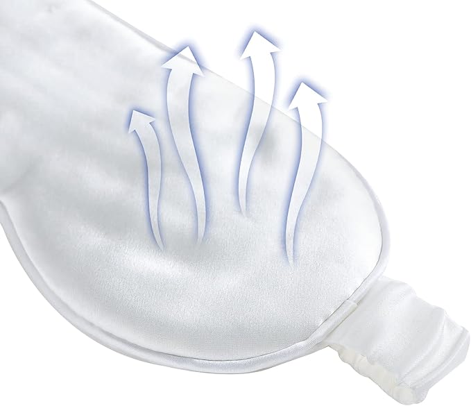 Silk Sleep Mask Light Blocking Luxury 100% Mulberry 19mm Silk Eye Mask Eye Cover Blindfold Ultra Soft Light & Comfy Anti Aging Skin Care with Travel Bag Gift Package