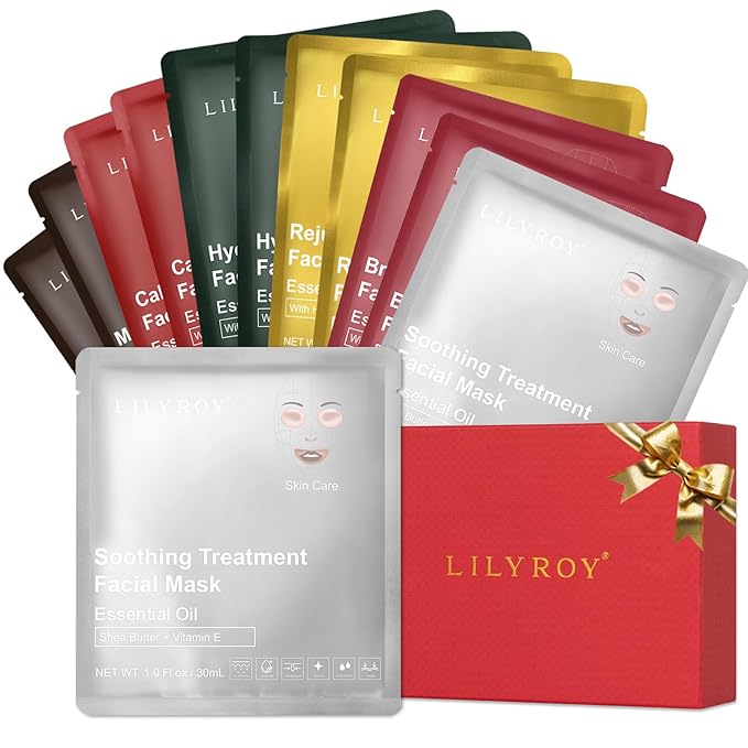 Facial Mask Set for Women and Girls Christmas Gifts - Luxury Facial Mask Kit, Bath and Body Gift Set for Women, Gift for Men | Perfect Gifts for Valentine's, Birthday, Mothers Day Gifts for Mom