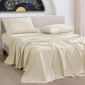 URBANHUT 1000 Thread Count Egyptian Cotton California King Sheets, Long Staple Soft & Breathable, 4 Pc Bed Sheet Sets, Luxury Hotel Sateen Sheets Fits 16" Deep Pocket - Ivory