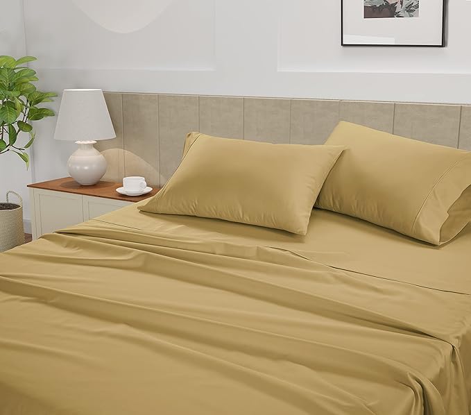 LANE LINEN Twin Sheet Sets – 450 Thread Count 100% Cotton Bed Sheets, Naturally Cooling & Soft Sateen Weave, 15” Deep Pocket Fits Mattress, Machine Washable, Cocoon