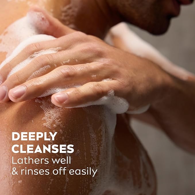 NIVEA Men Active Clean Body Wash with Natural Charcoal for Normal to Oily Skin, 3-in-1 Charcoal Body Wash, Face and Hair, Draws Out Dirt and Impurities, 30 Fl Oz Bottle
