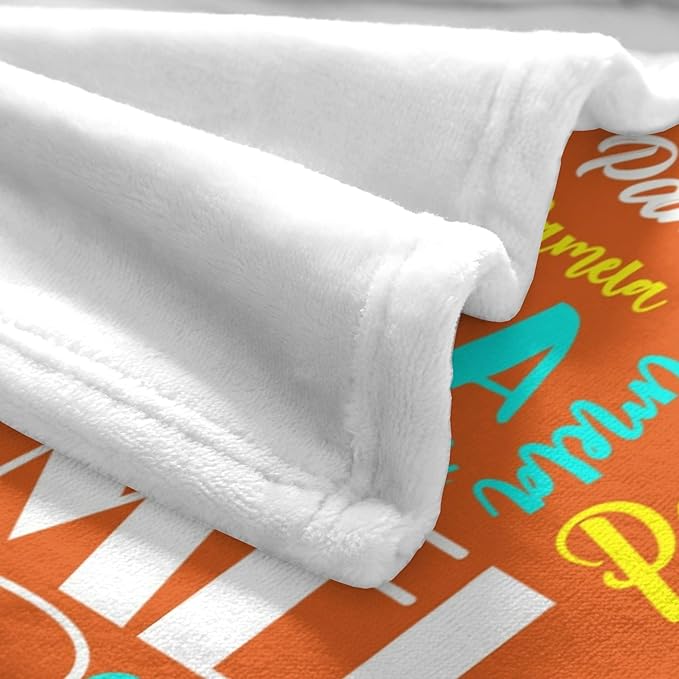 Name Blanket Personalized Blanket for Adult Kids Flannel Customize Throw Blanket Custom (Color 24, 40 x 50 Inches)
