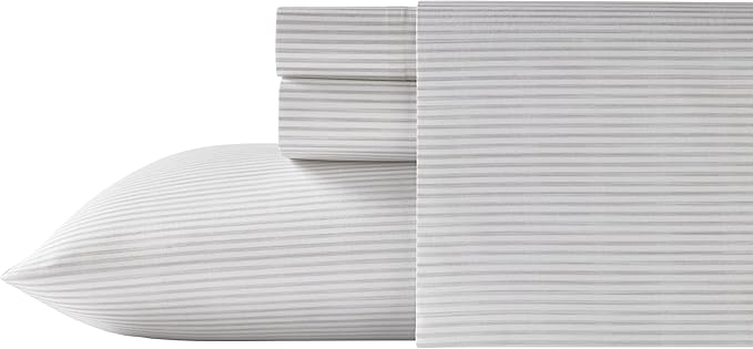 Tommy Bahama - King Size Sheet Set, 100% Soft Cotton Bedding with a Lightweight Feel, Deep Pocket - Bed Sheets with Matching Pillowcases & Fitted Sheet (Paloma Beach Grey)