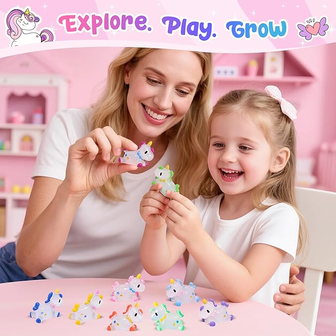 Unicorn Bath Bombs with Surprise Toys Inside, 9 Packs Bubble Bath Bomb for Kids Girls, Christmas Birthday Gifts for Girls, Stocking Stuffers for Kids (36+ Months)