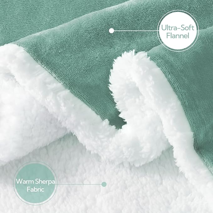 Electric Blanket Twin Size, Soft & Cozy Heated Throw Blanket with 9 Heat Settings & 2-10 Hours Auto Off, Fast Heating & Overheat Protection, Machine Washable - 62"x84" Green