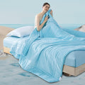 OMYSTYLE King Weighted Blanket, 30LBS - Dual-Sided Cooling Tencel & Warm Soft Plush, All Season Use, 88''x104'' - Includes Carry Bag, Lake Blue