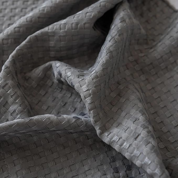 King Bed Skirt, Wrap Around Bed Skirt with Pleated Corner, 16 Inch Drop Pleated Waffle Weave Bedskirts, Anti-Slip, Microfiber, Grey, 16'' King