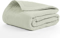 Salt Earth 100% Cotton Muslin Throw Blanket Gauze Blanket 55"X75" Twin, 4 Layered for Couch, Bed, Living Room, Home, Lightweight & All Season Blankets & Throws, Easy wash, Skin Friendly (Sea Foam)