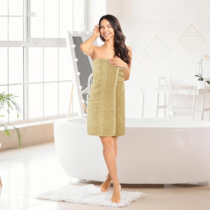 Utopia Towels 4 Pack Premium Bath Towels Set, 27 by 54 Inches, 100% Ring Spun Cotton 600GSM, Lightweight and Highly Absorbent Quick Drying Towels, Perfect for Daily Use, Beige